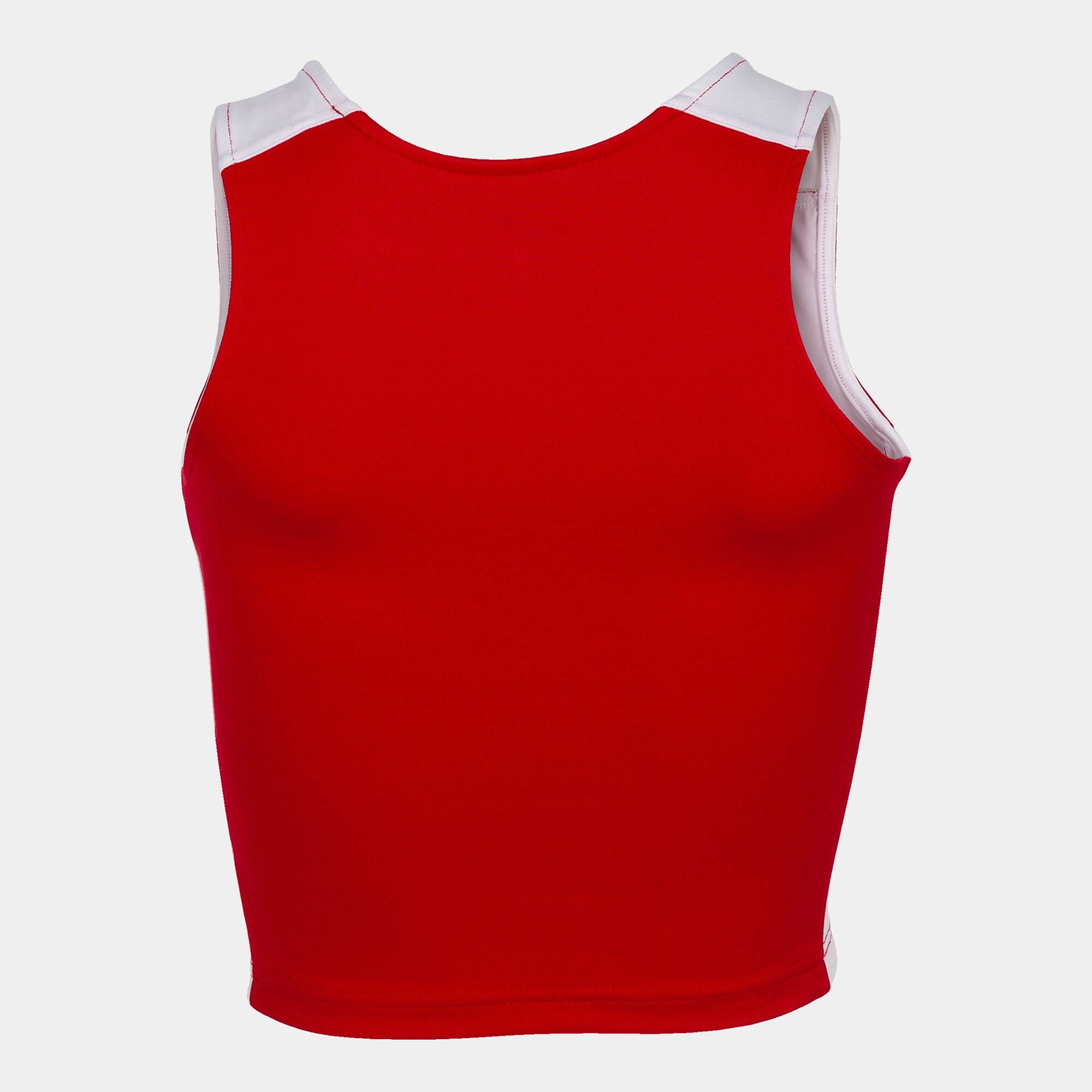 Top donna Record II rosso bianco