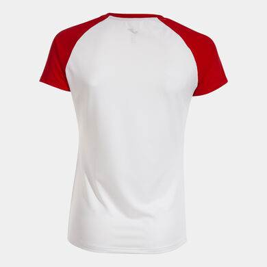 Maglia a manica corta donna Elite X bianco rosso
