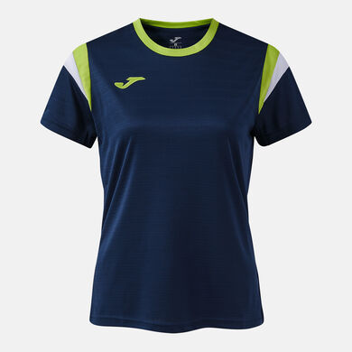 Shirt short sleeve woman Terra dark navy lime
