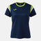 Shirt short sleeve woman Terra dark navy lime