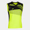 Sleeveless t-shirt woman Supernova II fluorescent yellow black