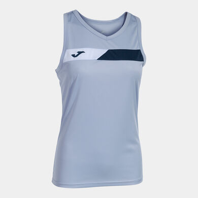 Camiseta sin mangas mujer Court celeste marino blanco