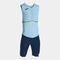 One-piece man Record III sky blue dark navy