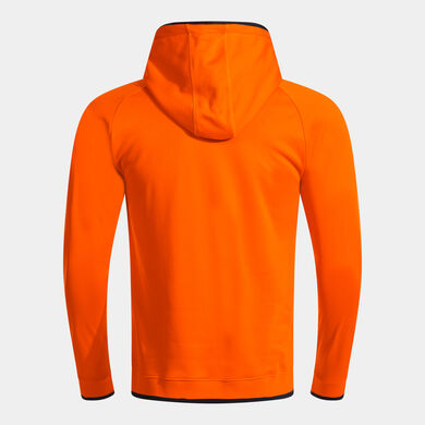 Hooded sweater man Combi Premium orange black