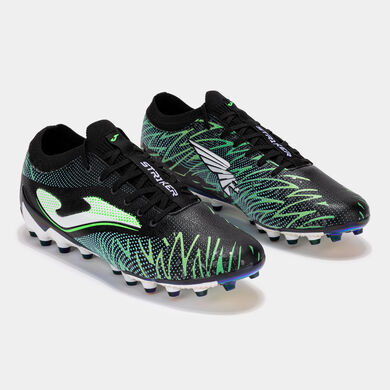 Botas fútbol Striker Top 25 césped artificial AG negro verde
