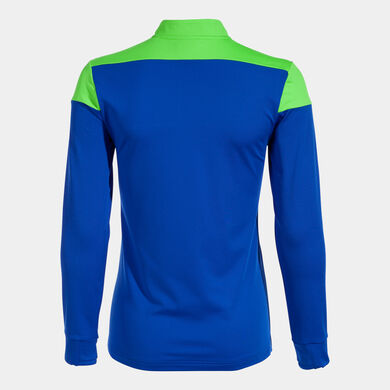 Sweatshirt woman Elite X royal blue fluorescent green