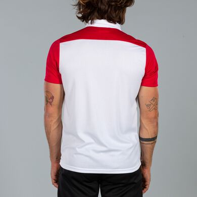 Polo manches courtes homme Hobby II blanc rouge