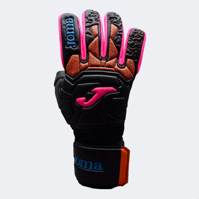 Guantes portero fútbol Brave negro rosa