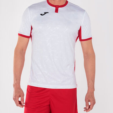 Maillot manches courtes homme Toletum II blanc rouge