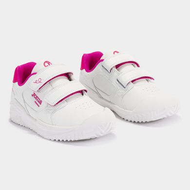 Pantofi sport casual Ginkana Jr 24 junior alb fucsia