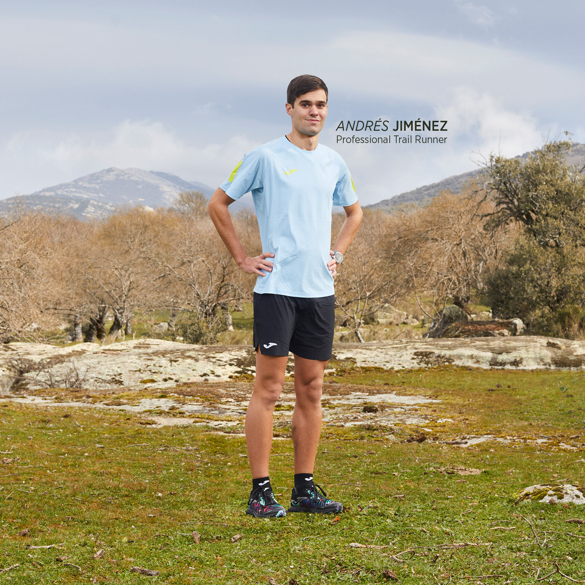 Maglia a manica corta uomo R Trail Nature turchese JOMA