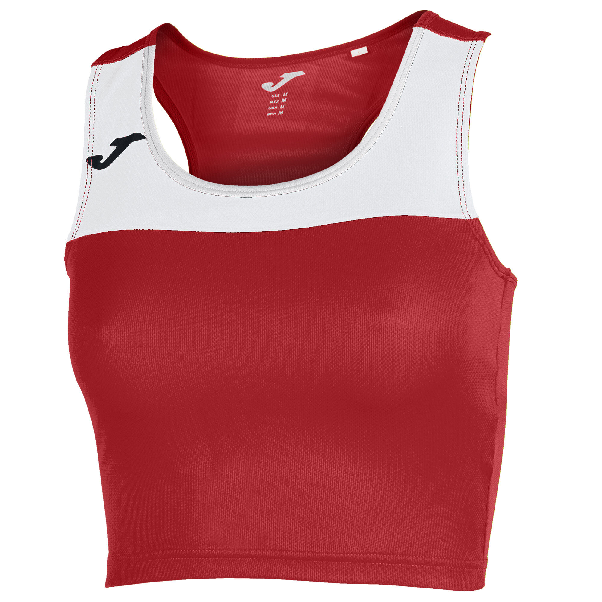 TOP DONNA RACE ROSSO BIANCO