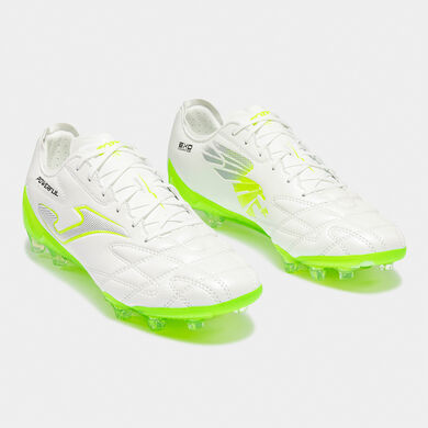 Botas f&uacute;tbol Powerfull 26 terreno firme FG blanco