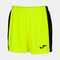 Shorts woman Maxi fluorescent yellow black