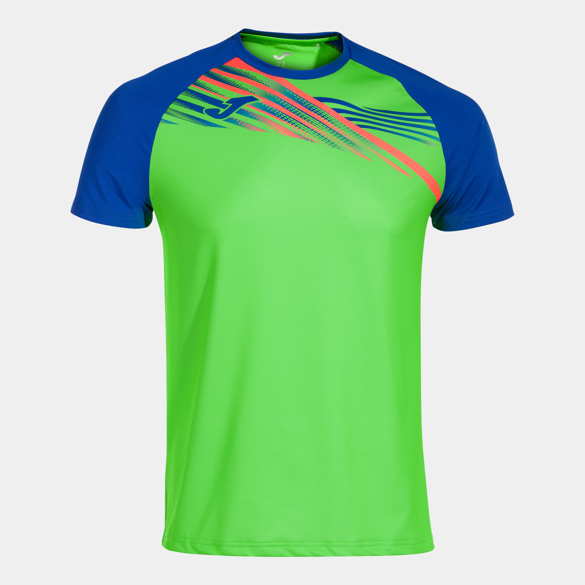 Shirt short sleeve man Elite X fluorescent green royal blue | JOMA®