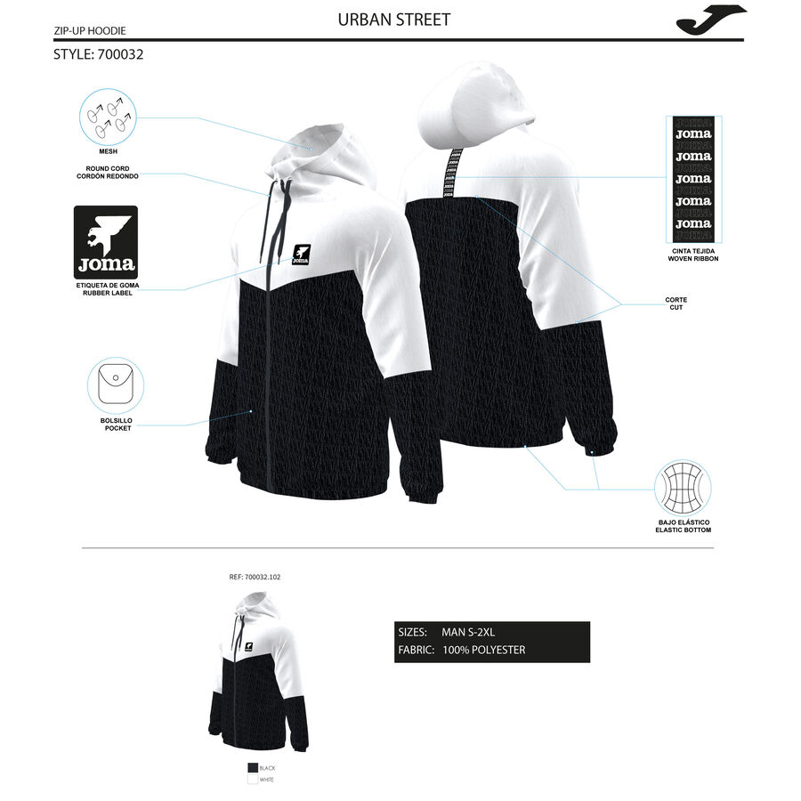 CHAQUETA CON CAPUCHA URBAN STREET