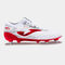 Botas fútbol Powerful 25 terreno blando SG blanco