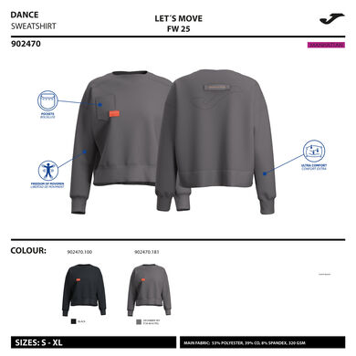 Sweatshirt woman Step black