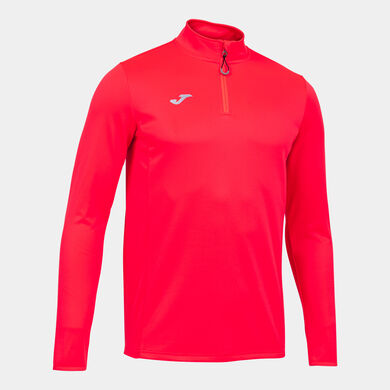 Sudadera hombre Running Night coral fl&uacute;or