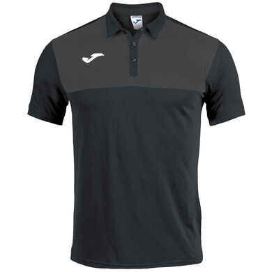 Polo manga corta hombre Winner negro antracita