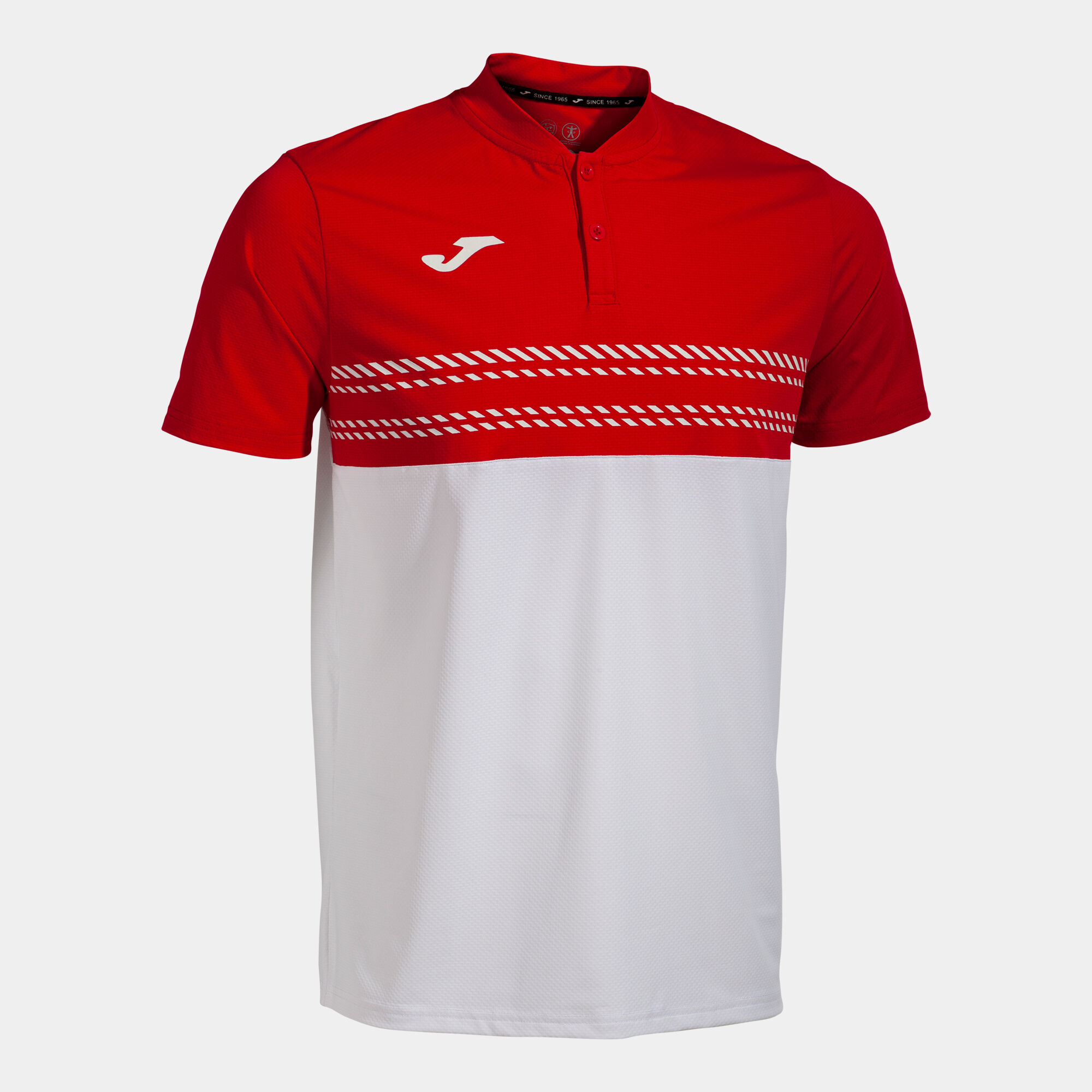 Polo manches courtes homme Smash blanc rouge