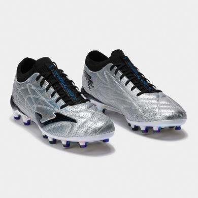 Chaussures football Evolution Top 25 terrain ferme FG argent