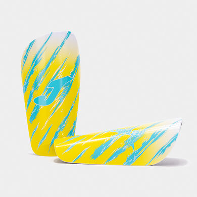 Espinilleras Spider amarillo turquesa flúor