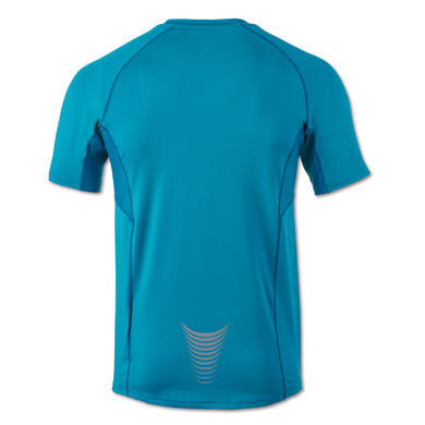 Kurzarmshirt mann Elite VI türkis schwarz