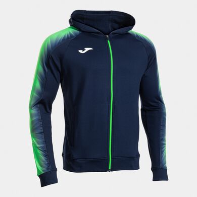 Kurtka z kapturem mężczyźni Elite XI granatowy fluorescencyjny zielony