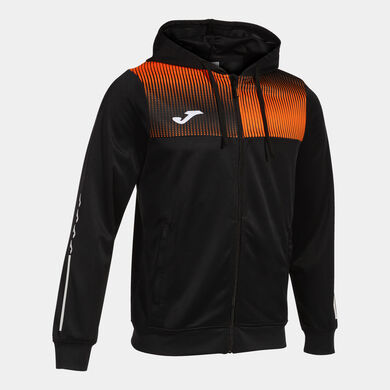 Giacca con cappuccio uomo Eco Supernova nero arancione