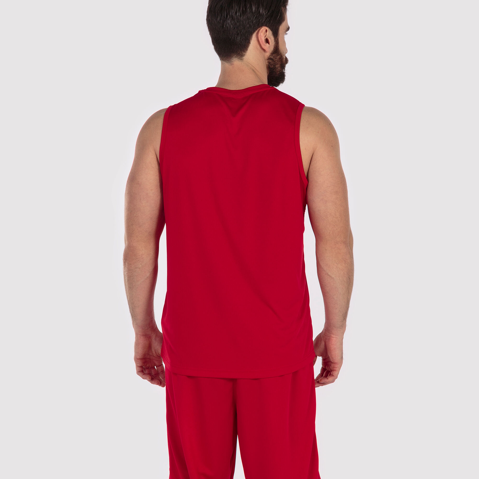 Camiseta sin mangas hombre Combi Basket rojo