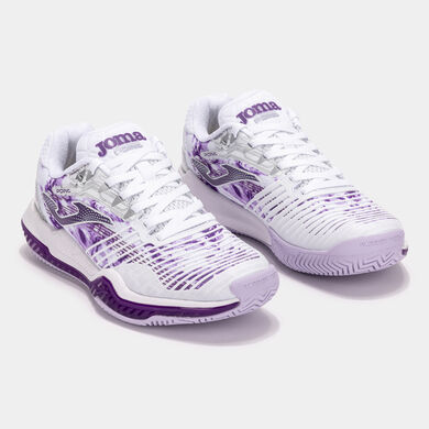 Zapatillas Point Lady 25 pista dura mujer blanco morado