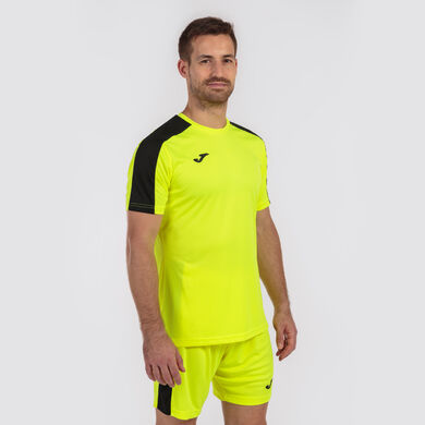 Maglia a manica corta uomo Academy III giallo fluorescente nero