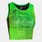 Top donna Elite VIII nero verde fluorescente