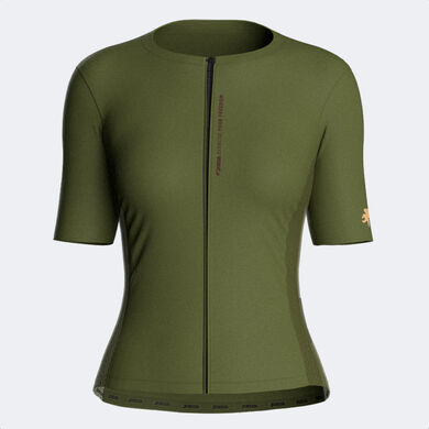 Maillot manches courtes femme Crono vert