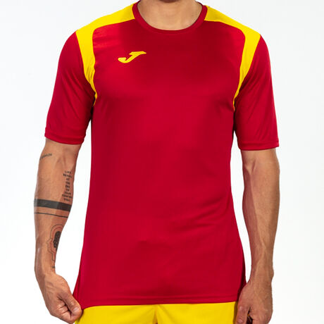 de Hacer la vida doblado Shirt short sleeve man Championship V red yellow | JOMA®