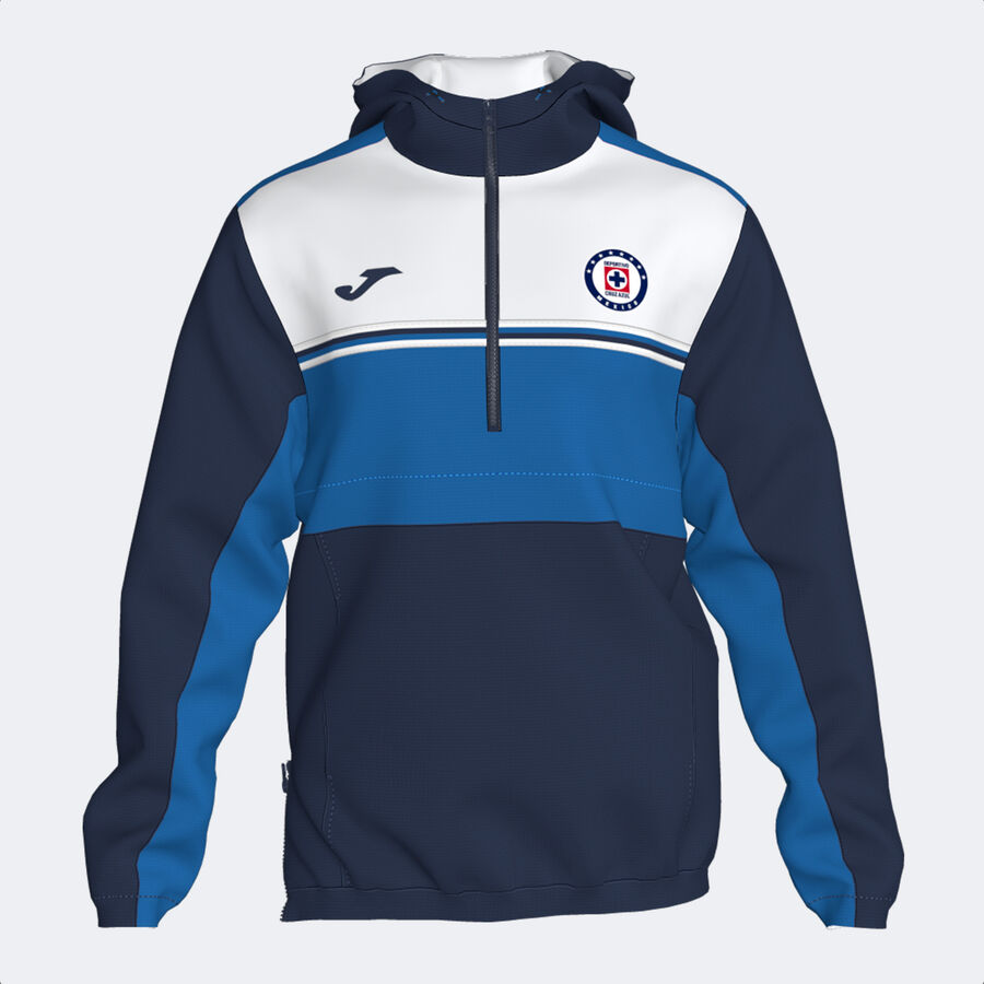 SUDADERA CON CAPUCHA CRUZ AZUL
