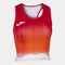 Top mujer Elite VII rojo blanco amarillo