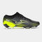 Football boots Gol 25 artificial grass black fluorescent yellow