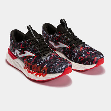 CHAUSSURES RUNNING BILBAO 22 BILBAO BIZKAIA MARATHON HOMME NOIR ROUGE