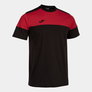 Maillot manches courtes homme Crew V noir rouge