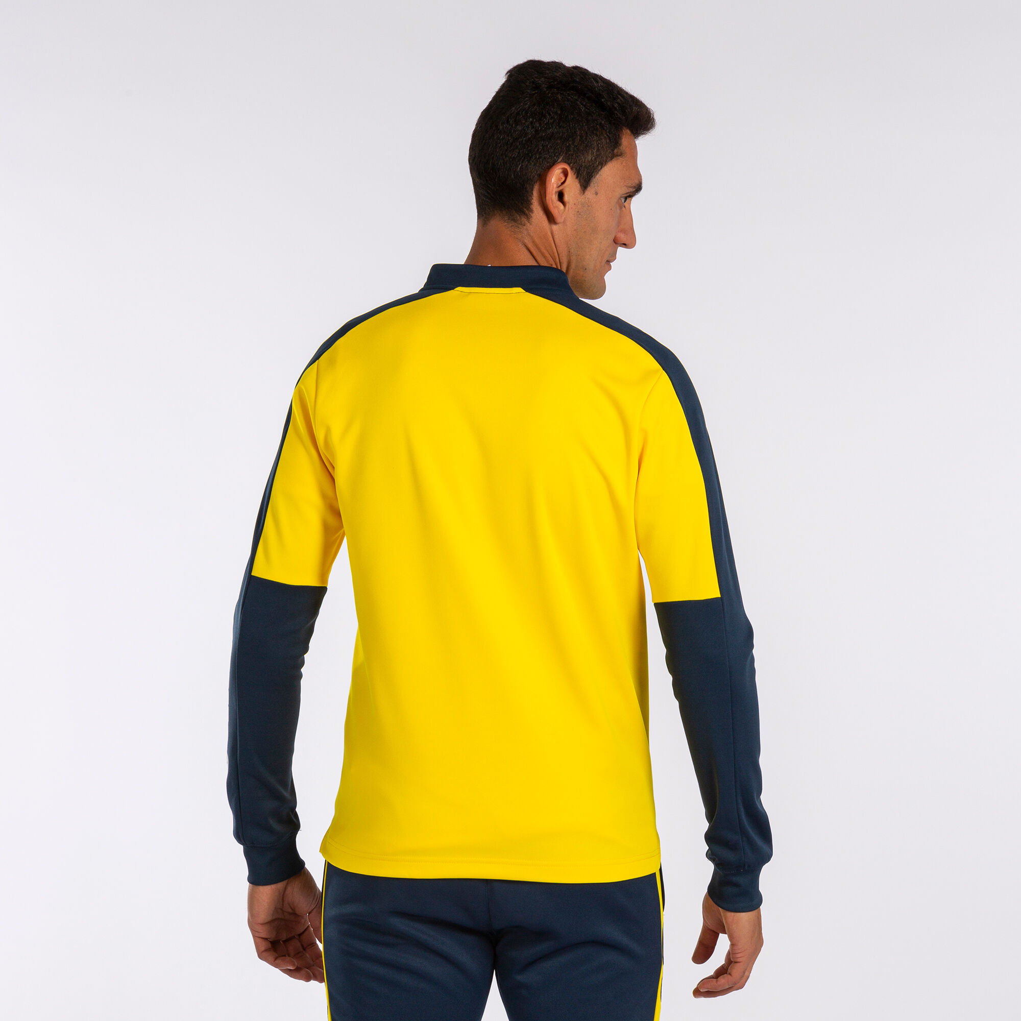 Sweat-shirt homme Eco Championship jaune bleu marine