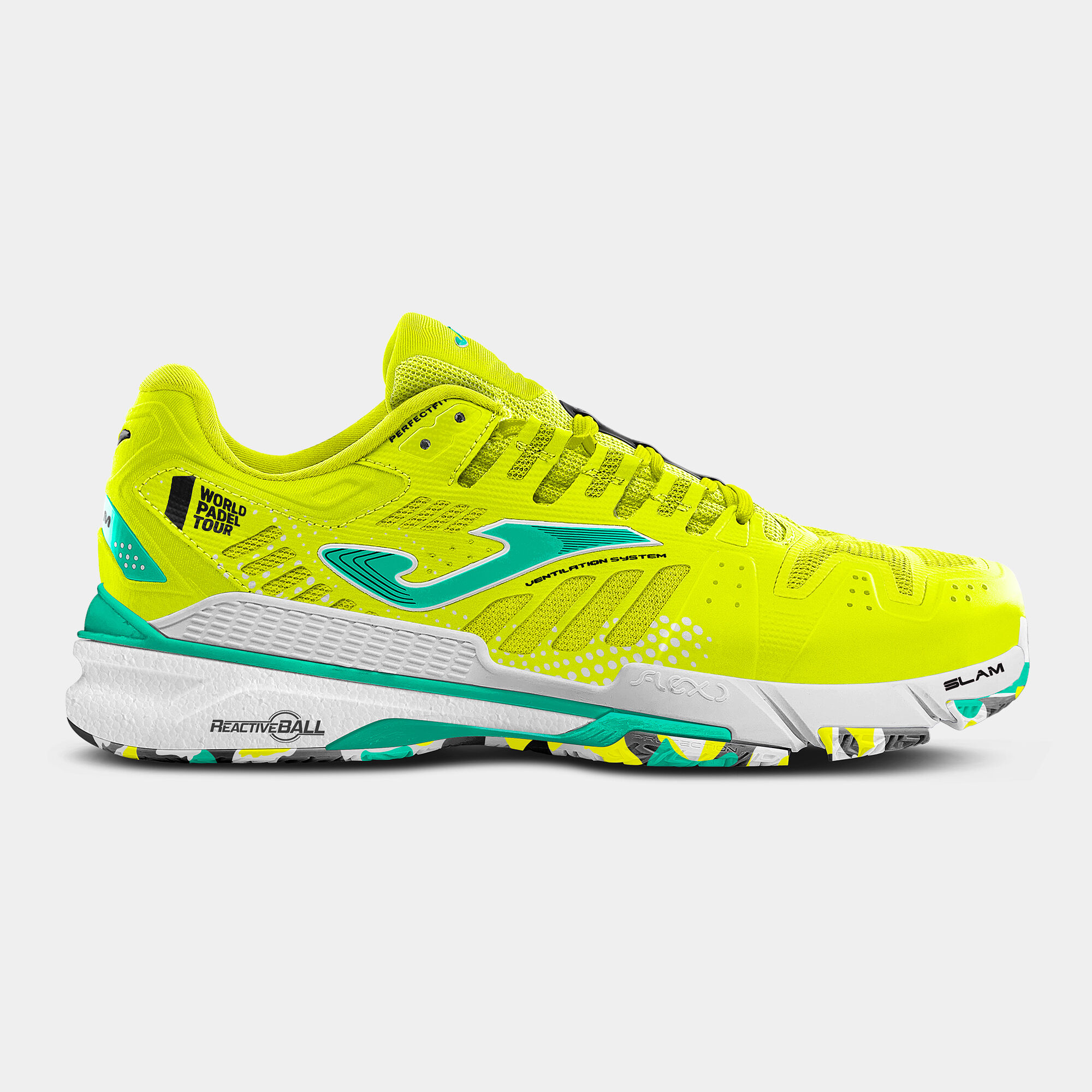 SHOES SLAM 22 CLAY WOMAN FLUORESCENT YELLOW TURQUOISE