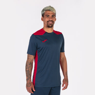 Maillot manches courtes homme Championship VI bleu marine rouge