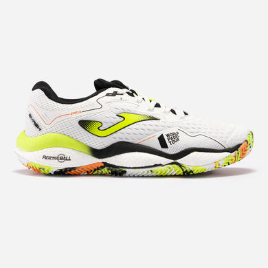 Pantofi sport T.Smash 23 clay bărbaȚi alb galben fosforescent