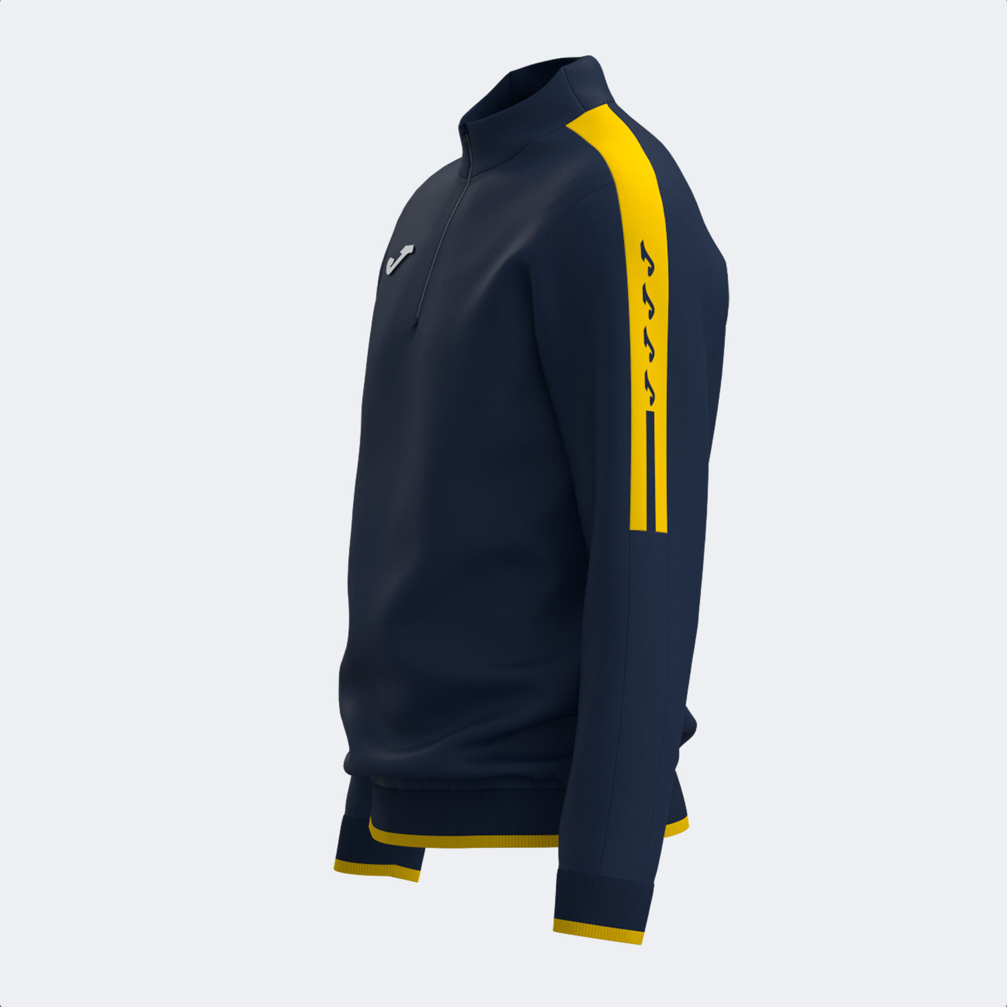 Navy blue and yellow sweatshirt store