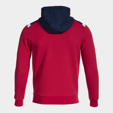Hooded jacket man Toledo red navy blue