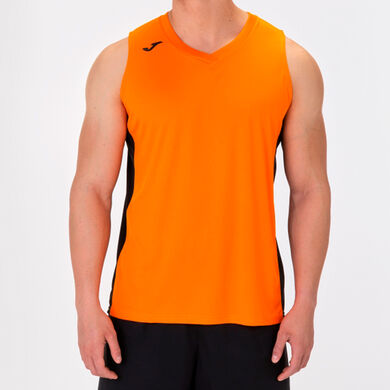 Camiseta sin mangas hombre Cancha III naranja negro