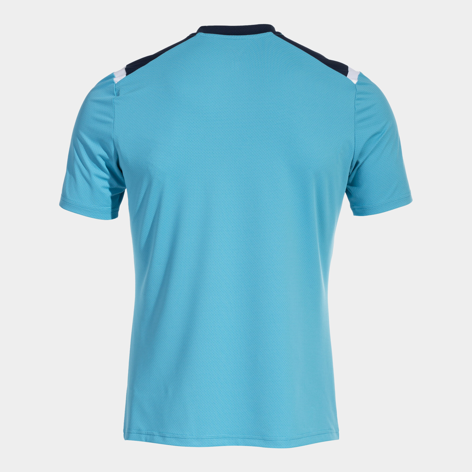 Shirt short sleeve man Toledo fluorescent turquoise navy blue