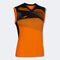 Sleeveless t-shirt woman Supernova II orange black